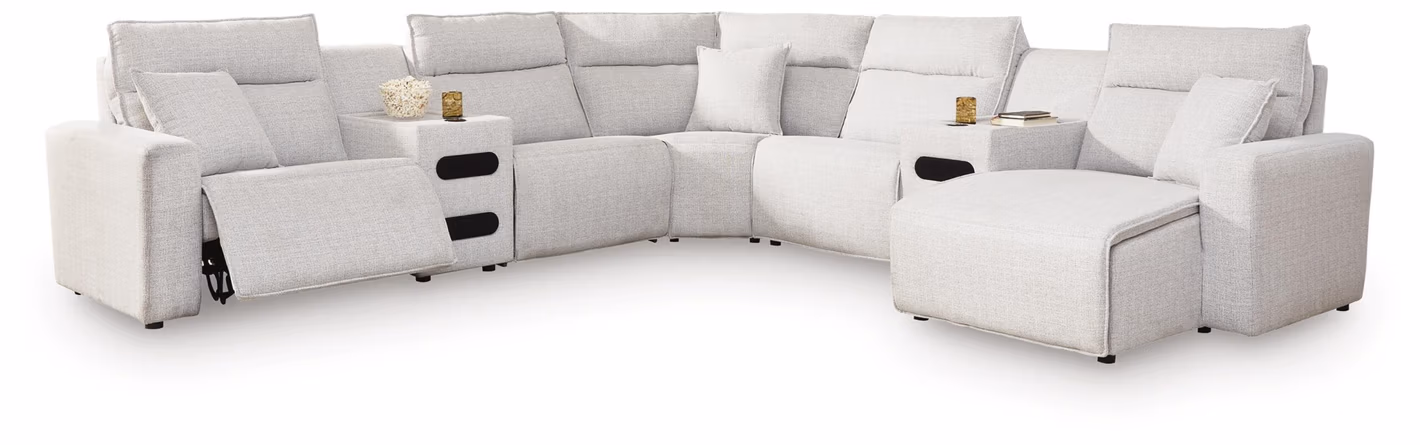 Modmax II 7-Piece Power Reclining Sectional with Chaise and Audio Consoles