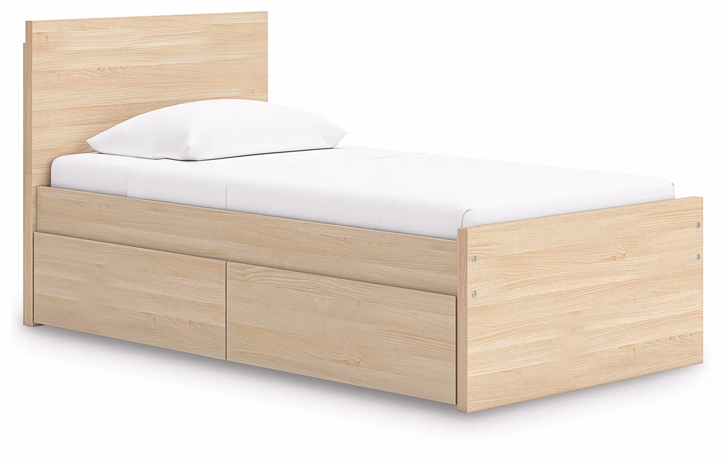 Onita Twin Panel Platform Bed with 1 Side Storage