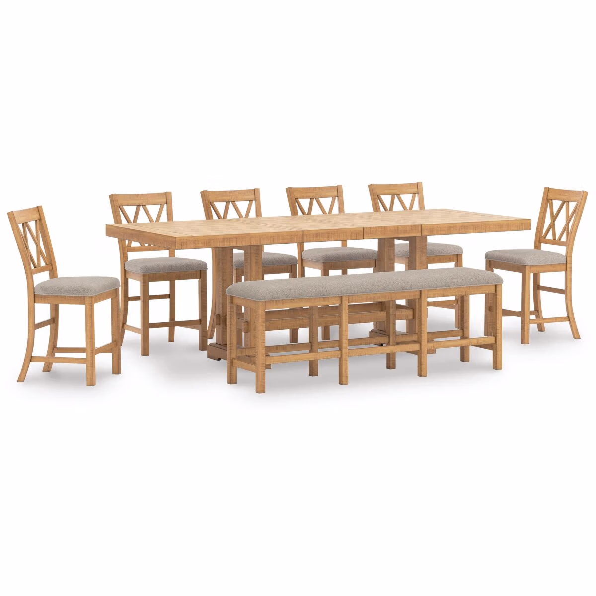 Havonplane Counter Height Dining Table, 6 Barstools and Bench - Image 2
