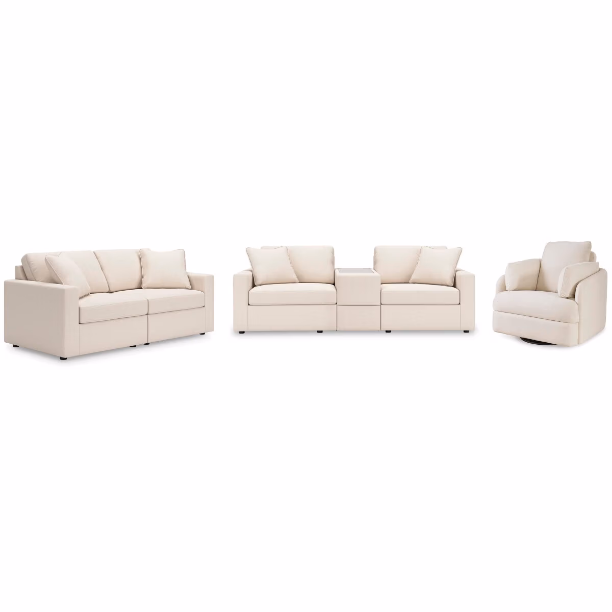 Modmax 3-Piece Sectional Sofa, 2-Piece Sectional Loveseat and Swivel Glider Recliner - Image 2