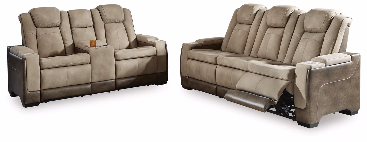 Next-Gen Durapella Power Reclining Sofa and Loveseat