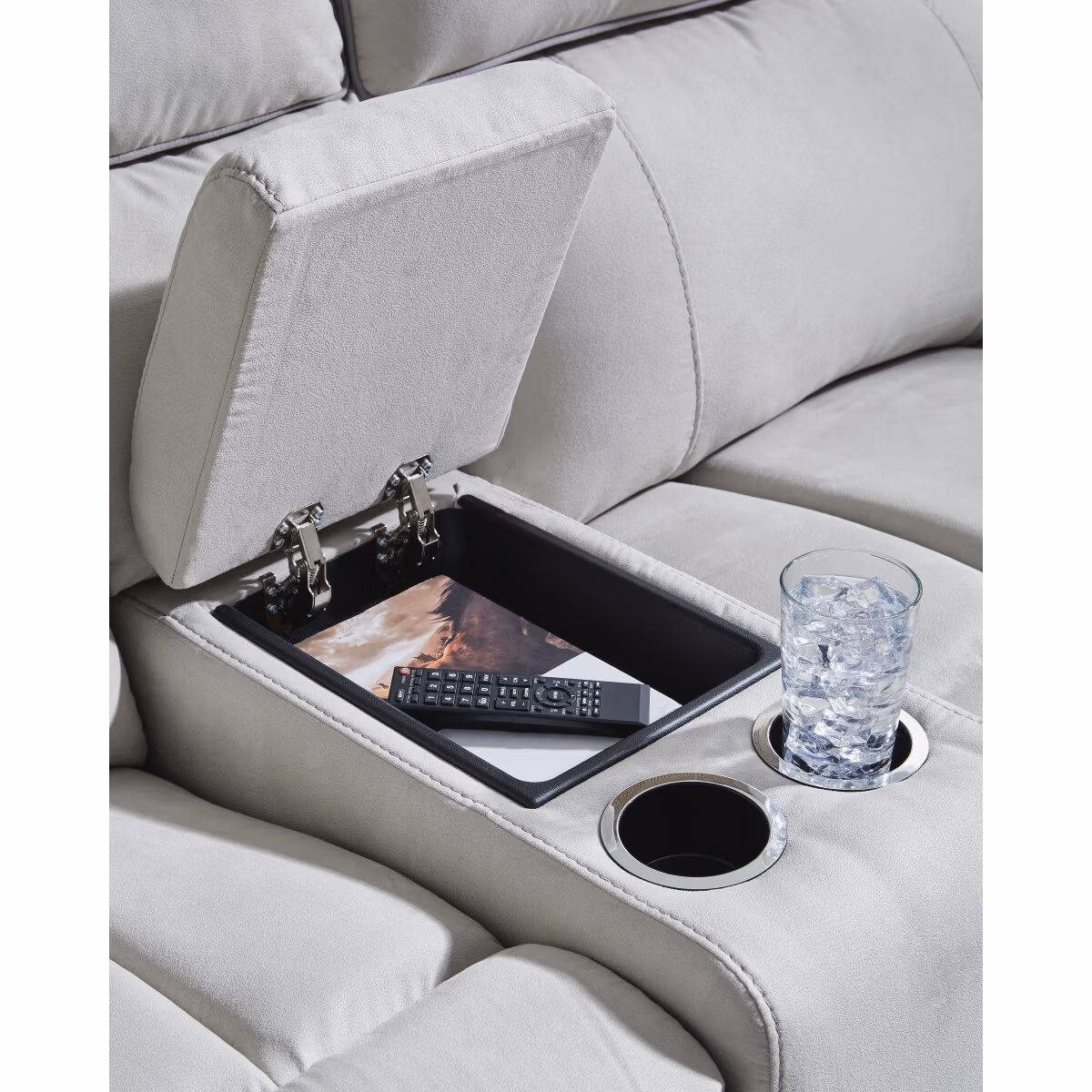 Social Pointe 6-Piece Reclining Sectional with Storage Console - Image 6