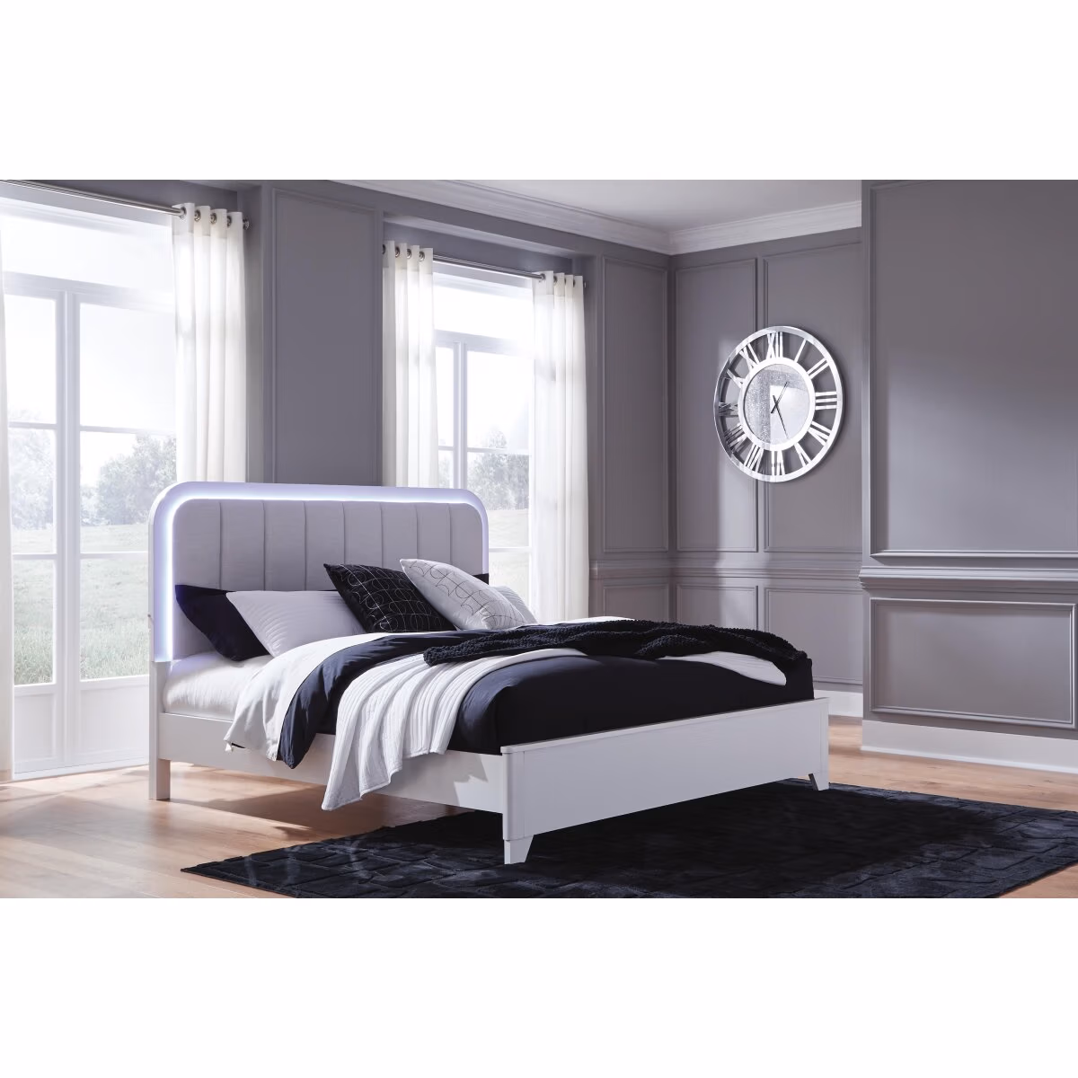 Jarlee King Panel Bed, Dresser, Mirror and Nightstand - Image 15