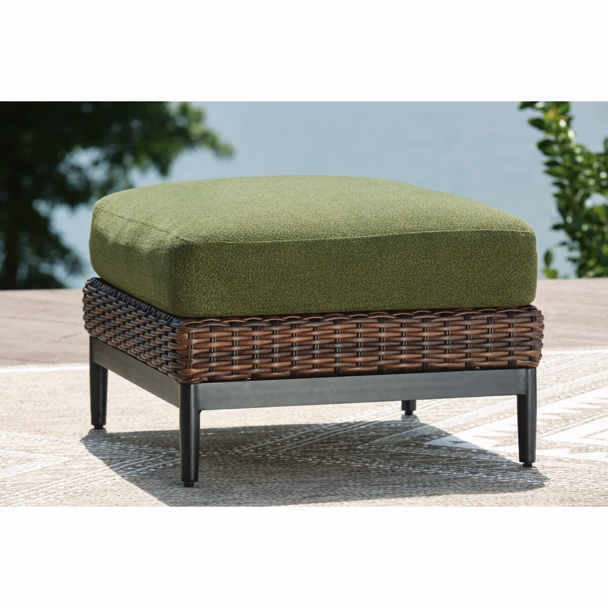 Horizon Hall Outdoor Ottoman with Cushion - Image 3