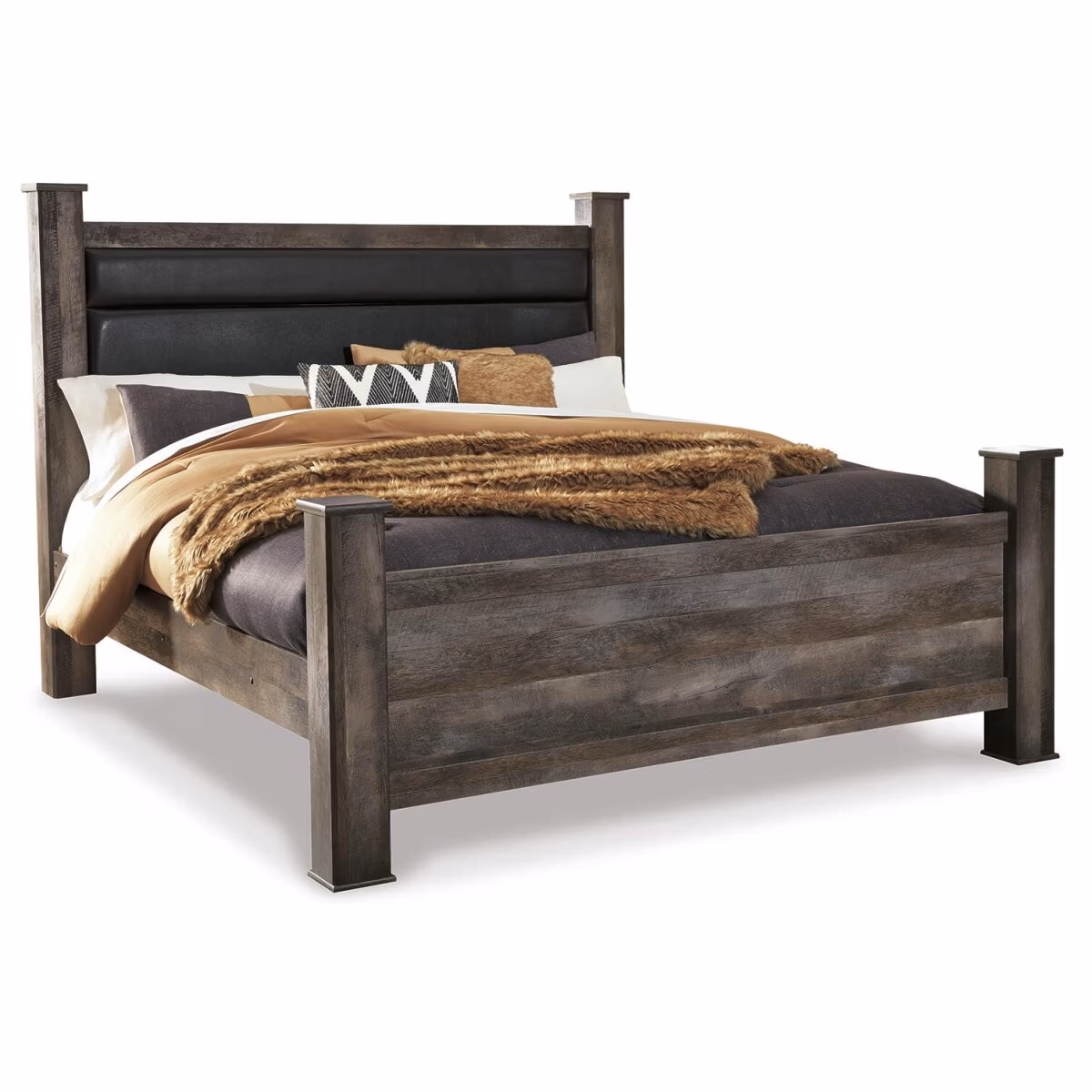 Wynnlow King Poster Bed, Dresser, Mirror and 2 Nightstands - Image 4