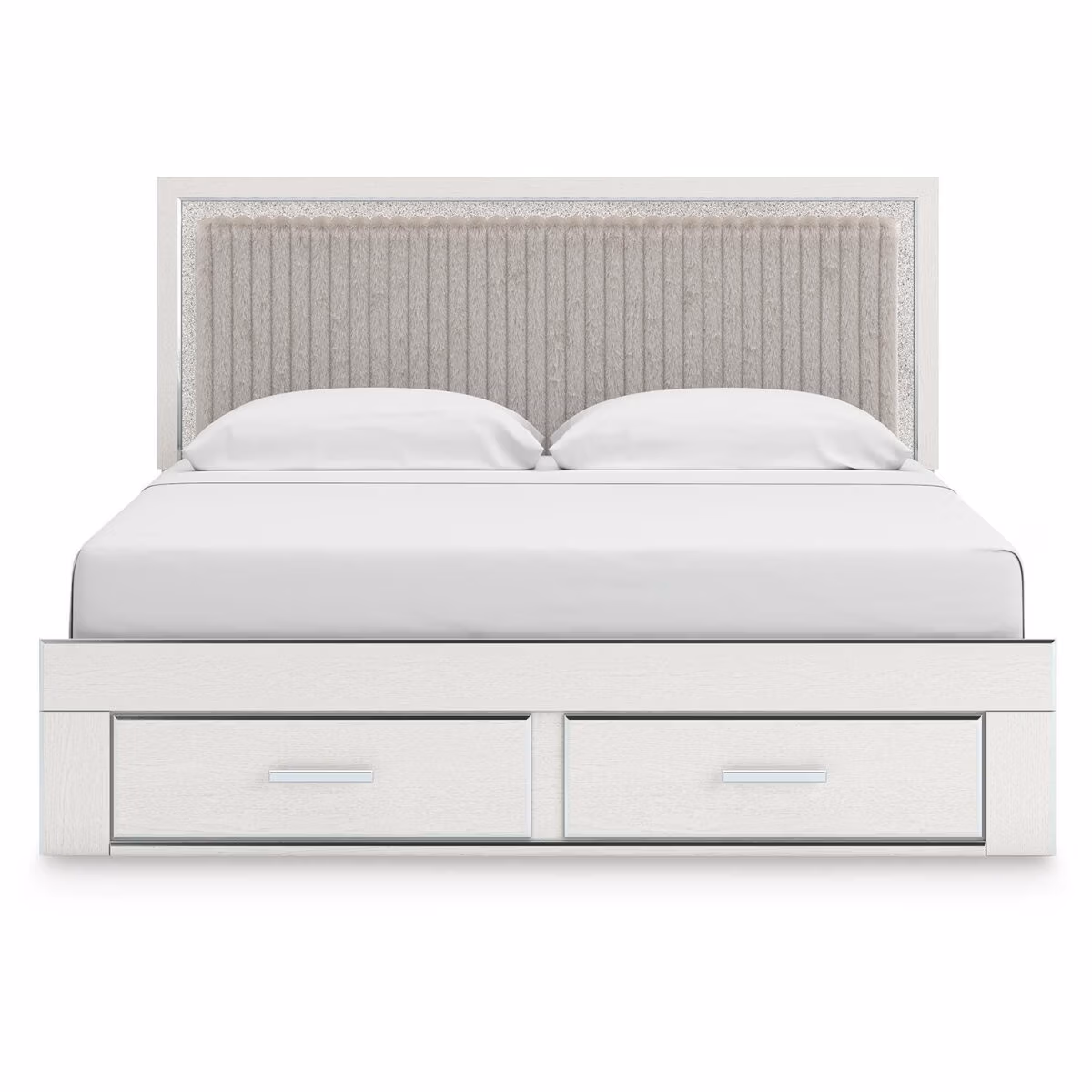 Zuraleus King Upholstered Panel Platform Storage Bed - Image 4