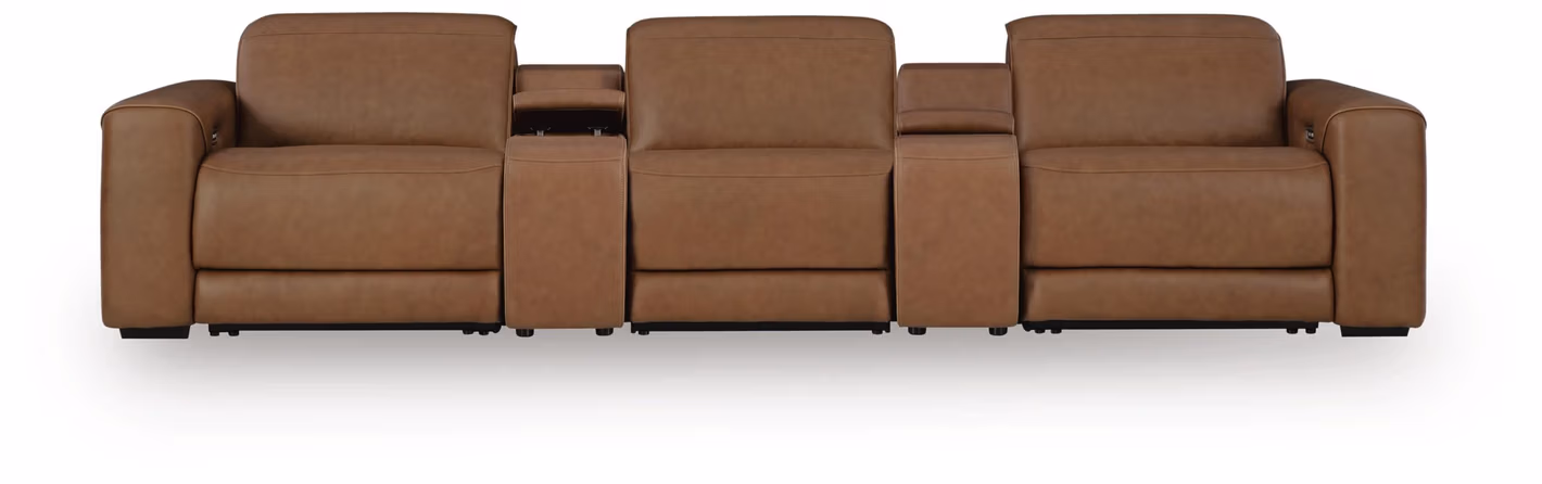 Magic Man 5-Piece Power Reclining Sectional with Console