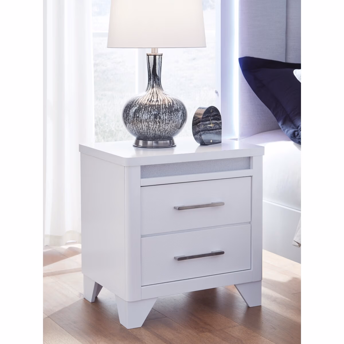 Jarlee King Panel Bed, Dresser, Mirror and Nightstand - Image 16
