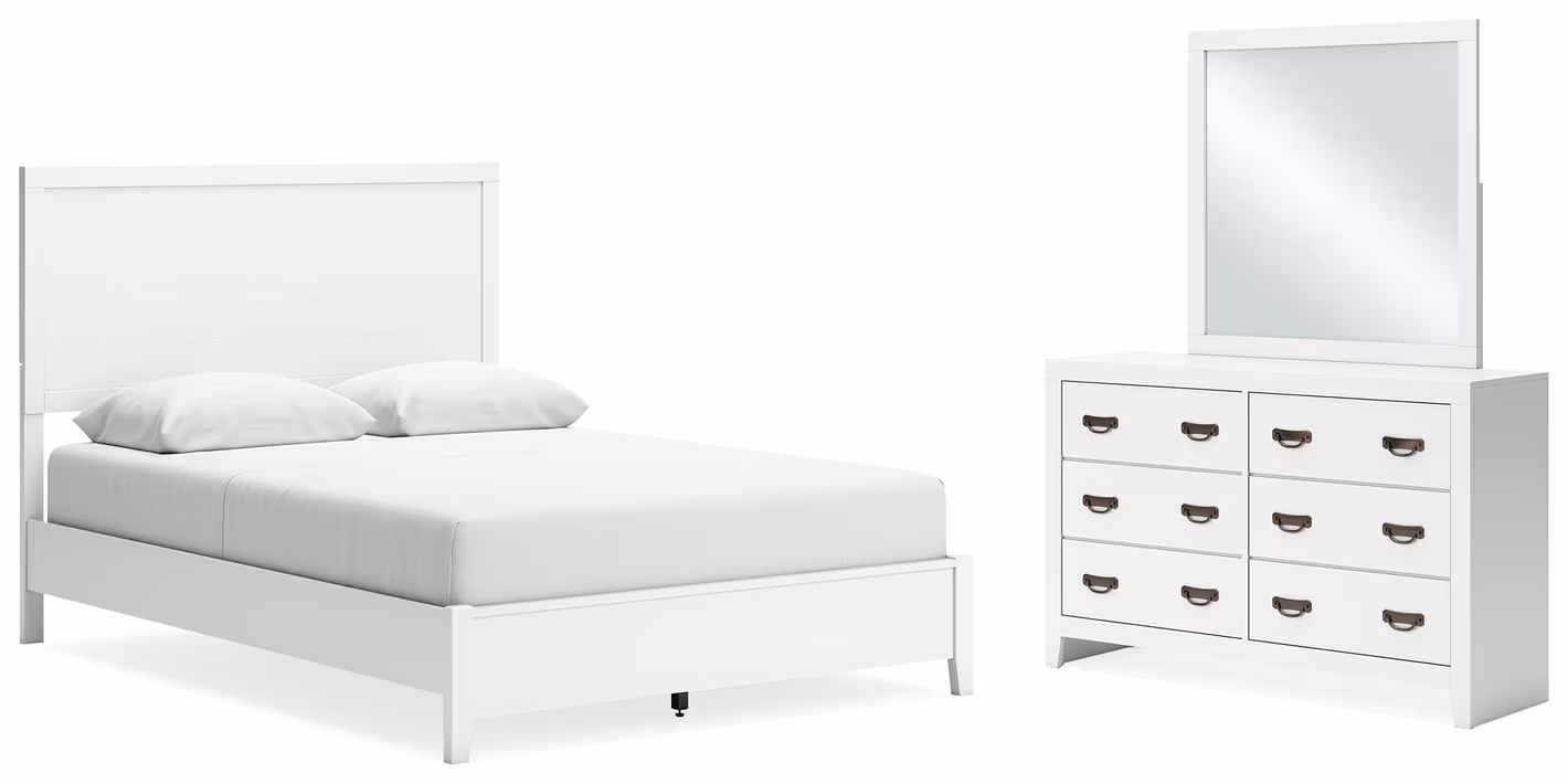 Binterglen Queen Panel Bed, Dresser and Mirror