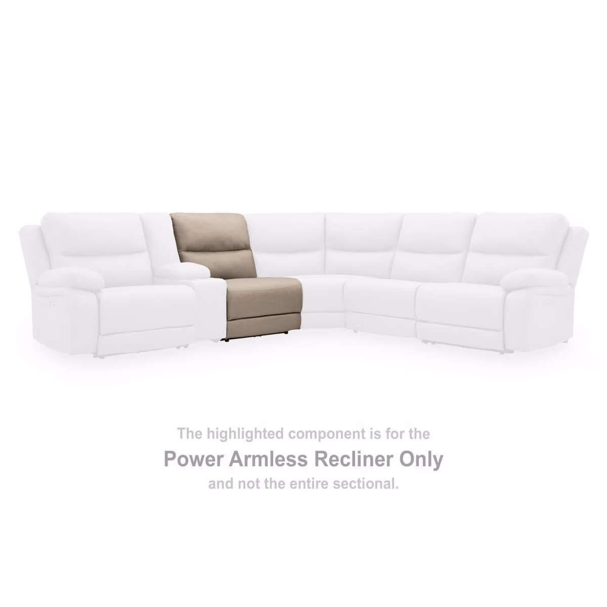 Narwhal Place Power Armless Recliner - Image 3