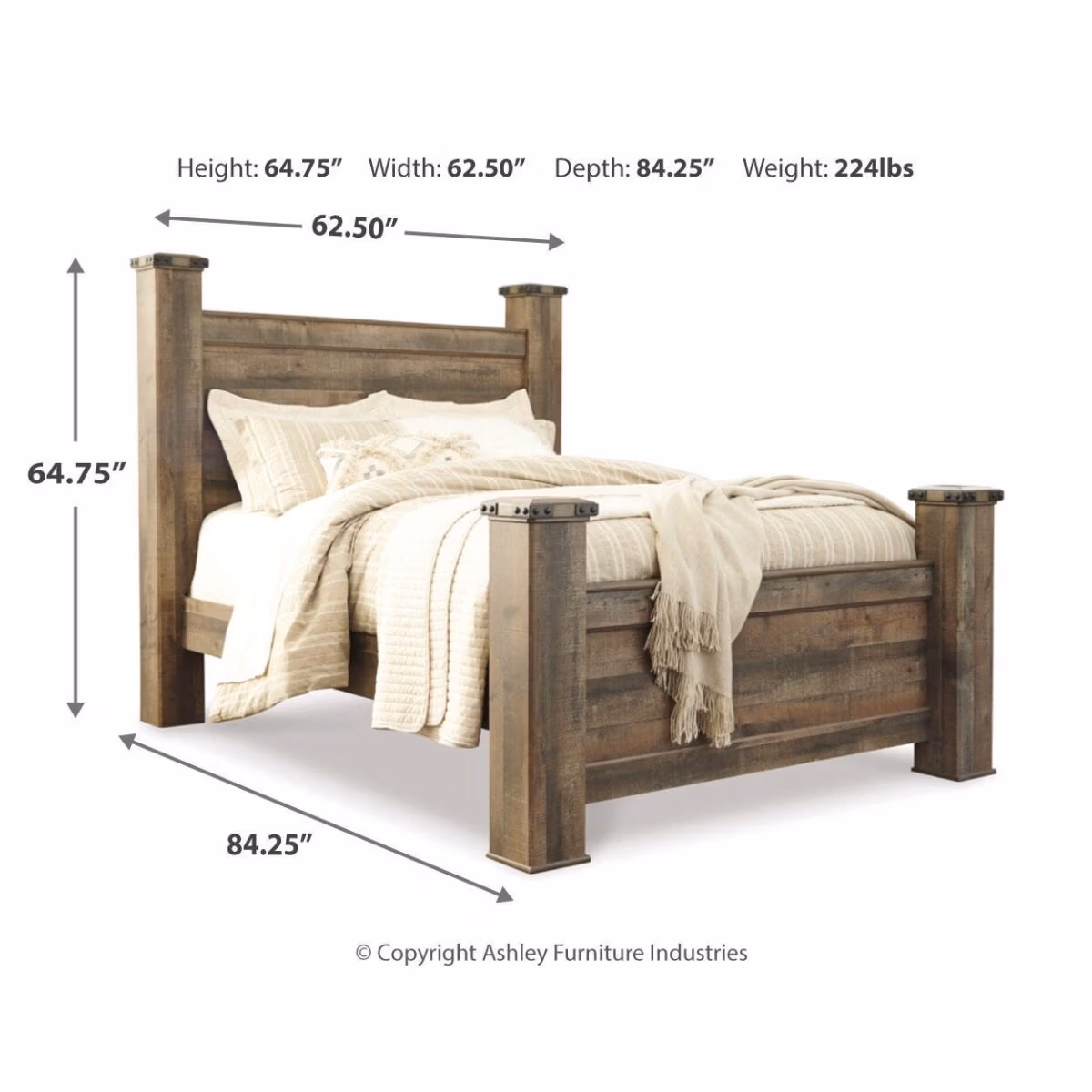 Trinell Queen Poster Bed, Dresser, Mirror and Nightstand - Image 7