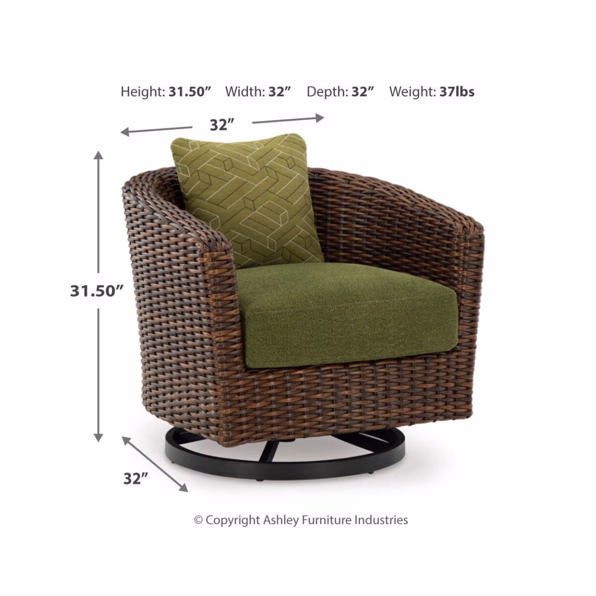 Horizon Hall Outdoor Sofa, 2 Lounge Chairs, Ottoman and Coffee Table - Image 11