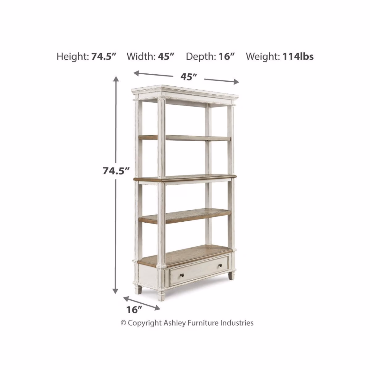Realyn Home Office Desk and Bookcase - Image 11