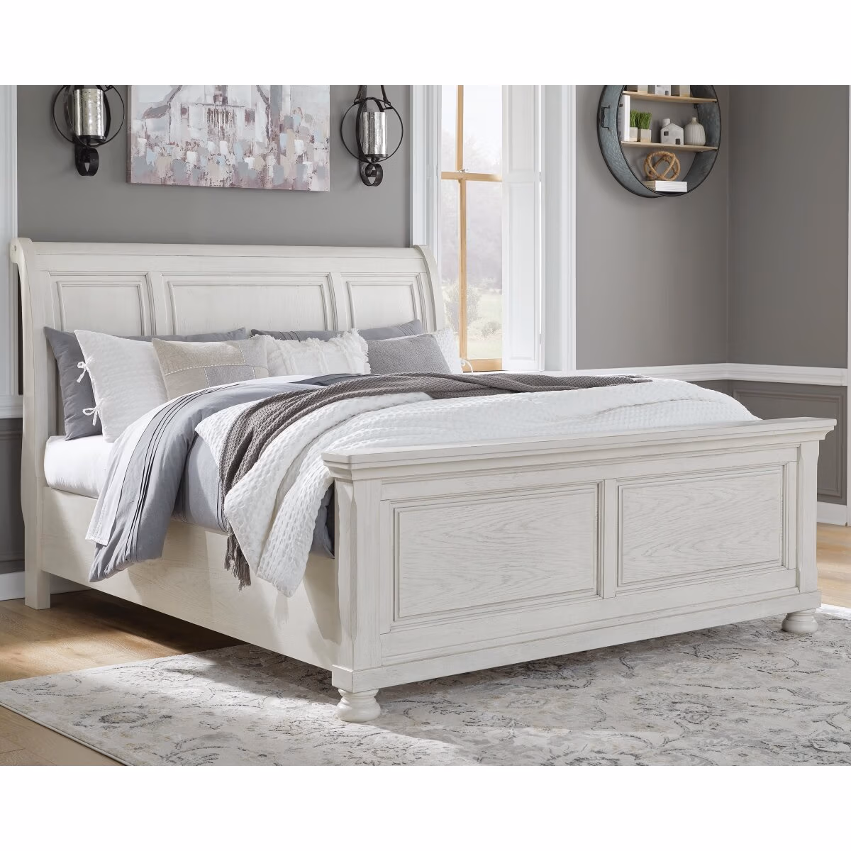 Robbinsdale King Sleigh Bed, Dresser and Mirror - Image 12