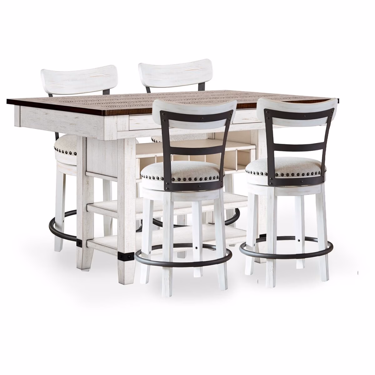 Valebeck Counter Height Dining Table and 4 Barstools - Image 2