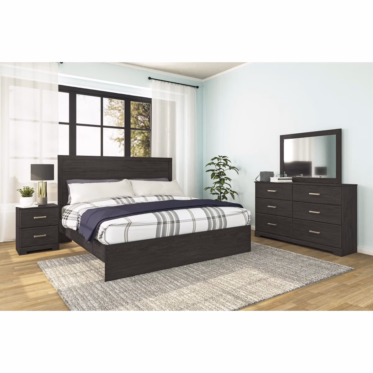 Belachime King Panel Bed, Dresser, Mirror, and Nightstand - Image 13