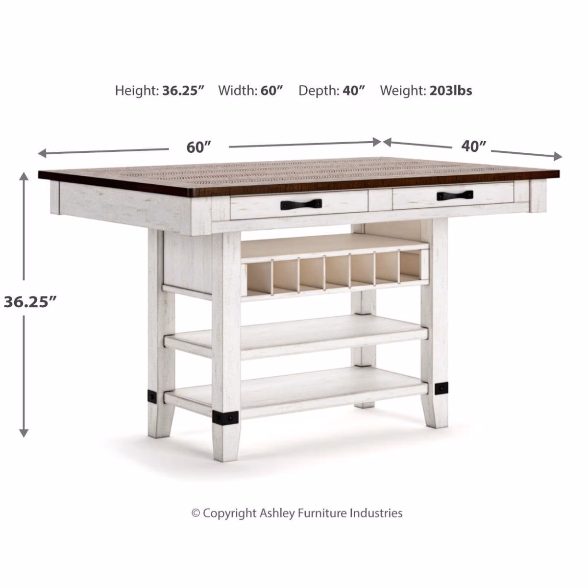 Valebeck Counter Height Dining Table and 6 Barstools - Image 11