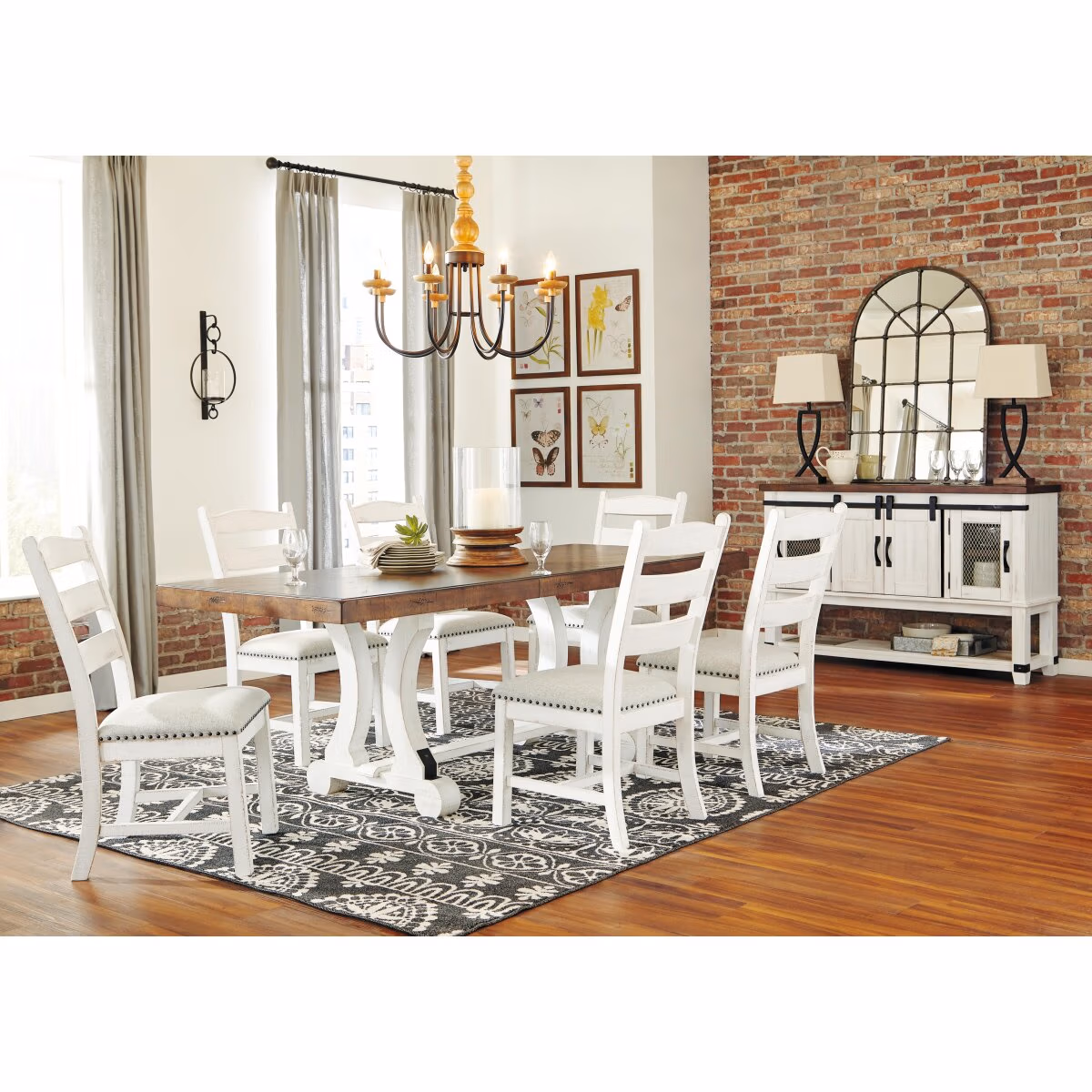 Valebeck Dining Table and 8 Chairs with Server - Image 14