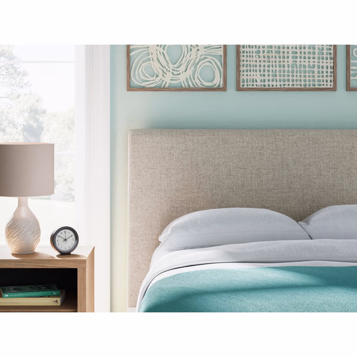 Cielden Full Upholstered Bed with Roll Slats - Image 10