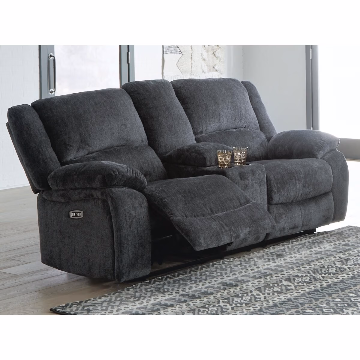 Draycoll Power Reclining Loveseat with Console - Image 3