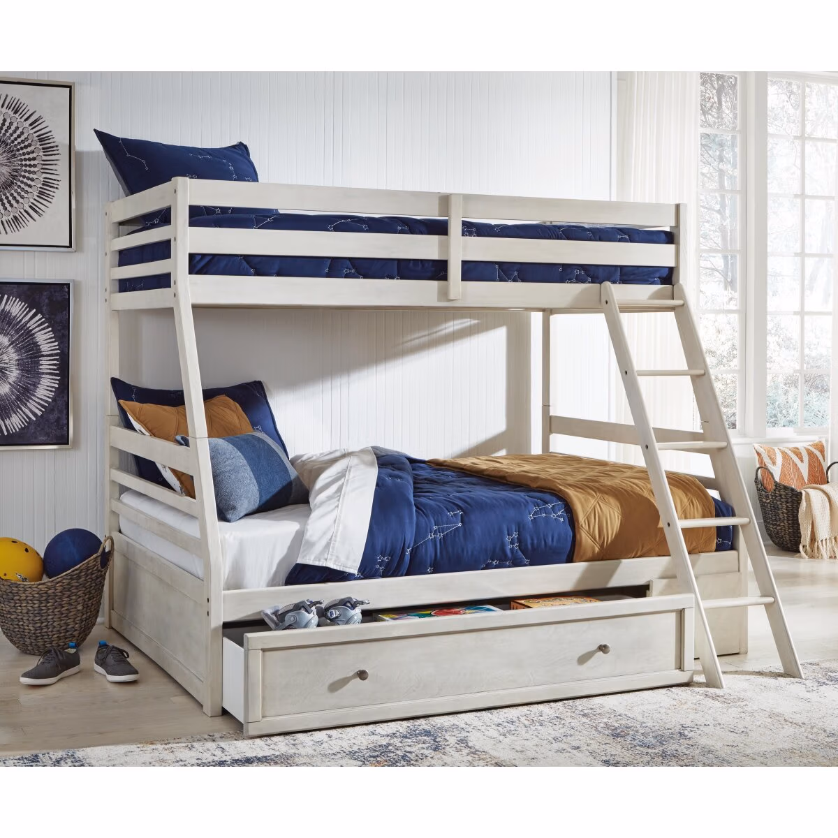 Robbinsdale Twin over Full with Storage and Mattresses - Image 11