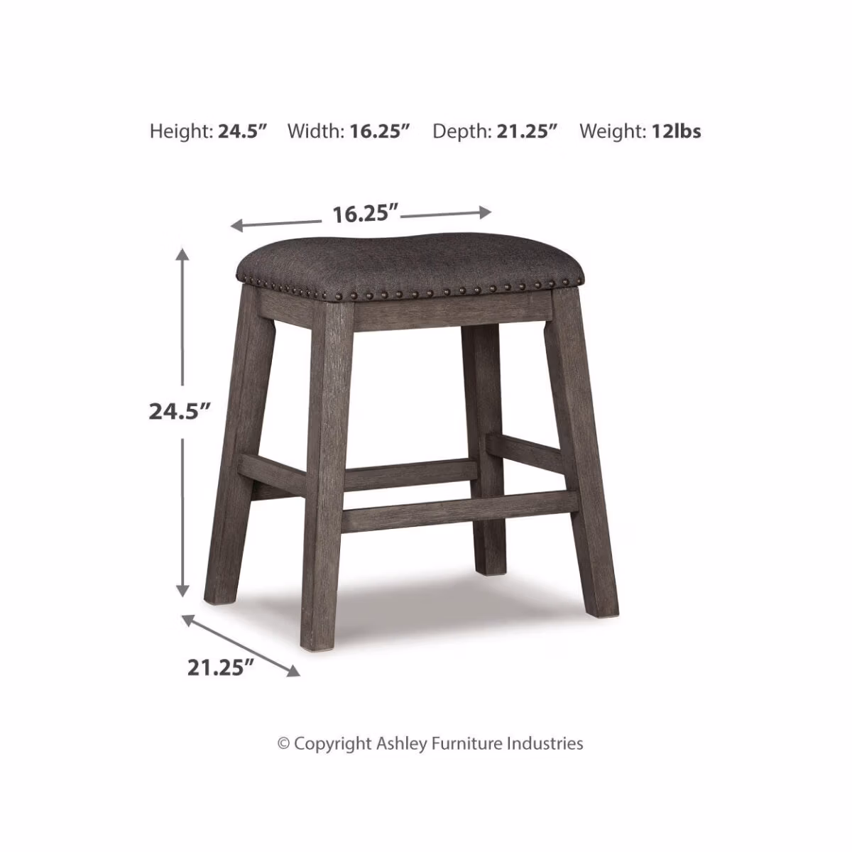 Caitbrook Counter Height Upholstered Bar Stool - Image 5