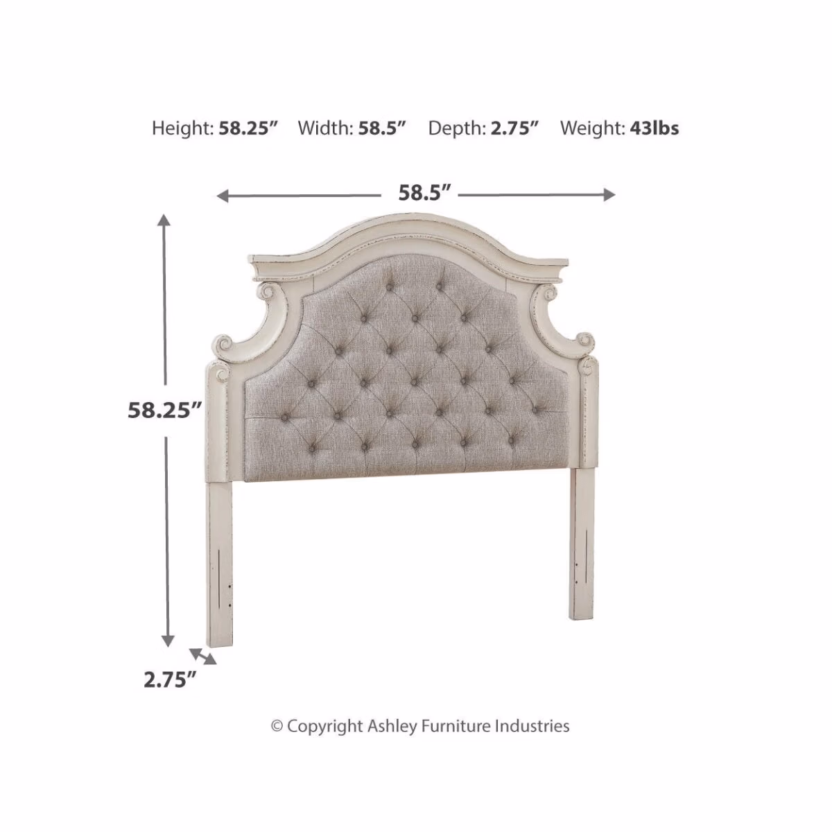 Realyn Full Upholstered Panel Headboard - Image 5