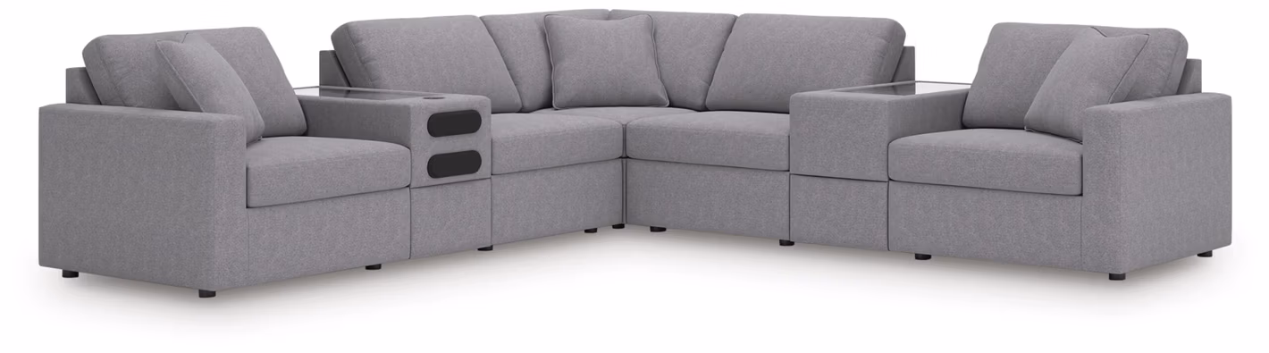 Modmax 7-Piece Balanced Sectional with Audio and Storage Consoles