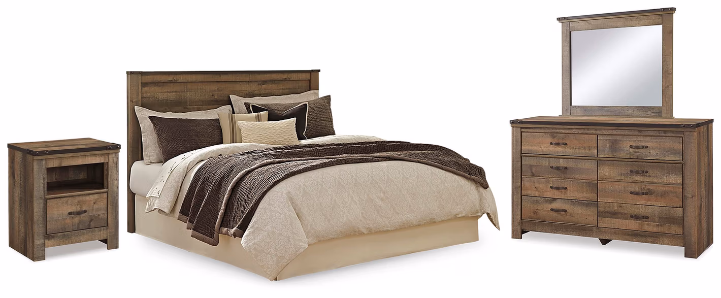 Trinell King/California King Panel Headboard, Dresser, Mirror and Nightstand