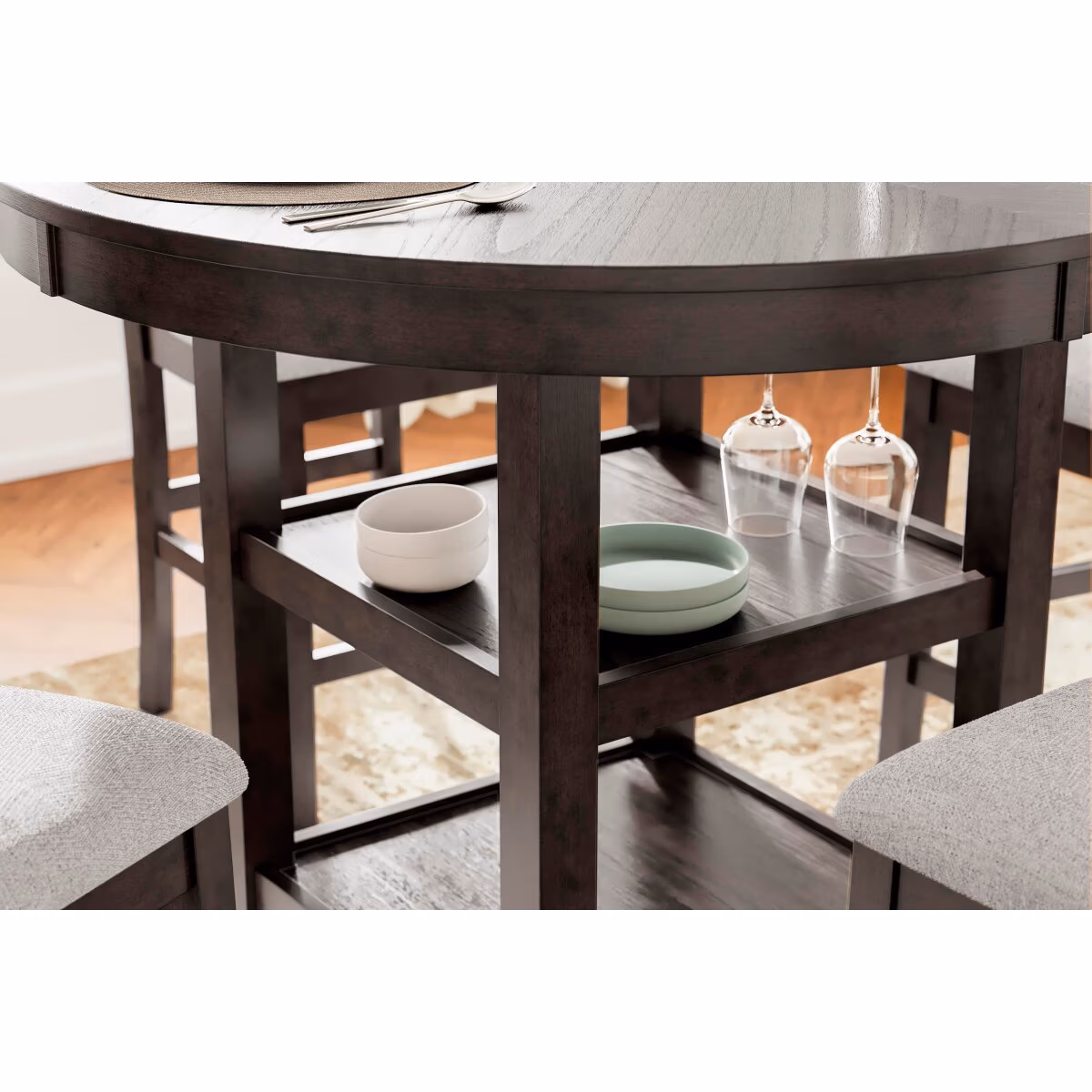 Langwest Counter Height Dining Table and 4 Barstools (Set of 5) - Image 5