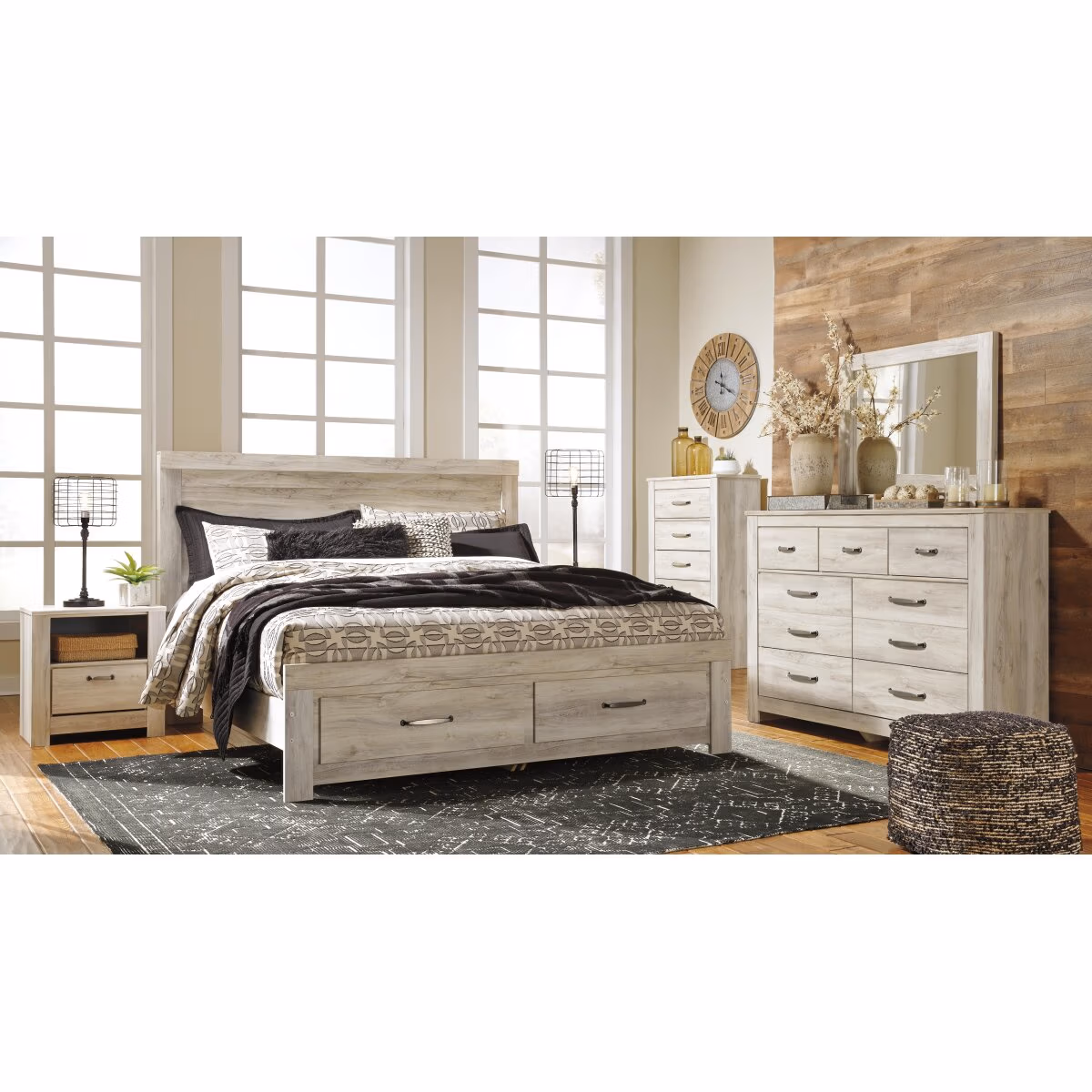 Bellaby King Platform Bed with 2 Storage Drawers - Image 6