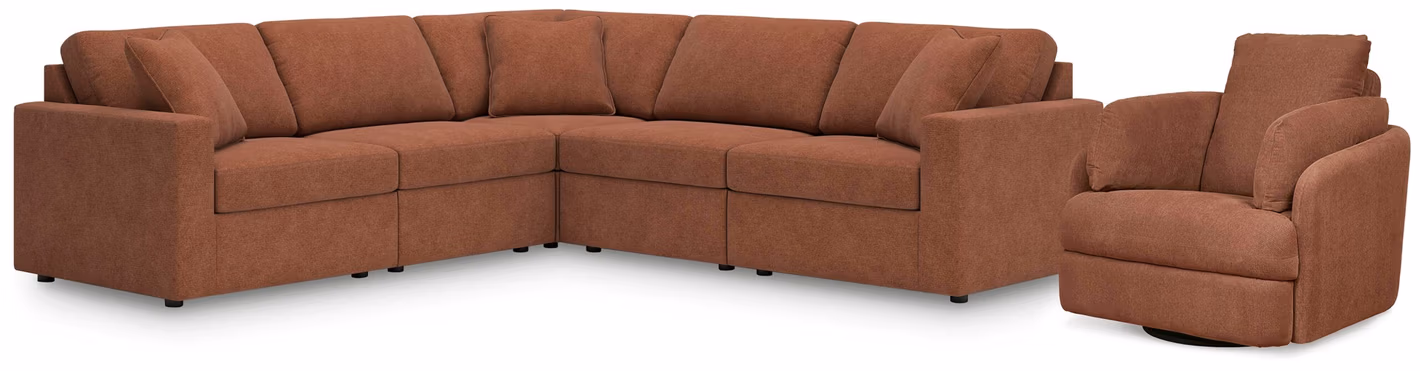 Modmax 5-Piece Sectional and Swivel Glider Recliner