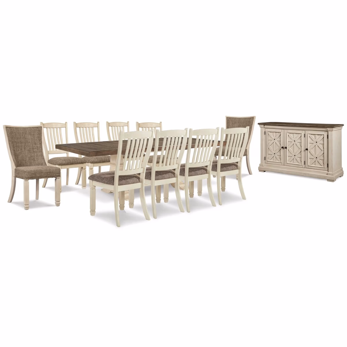 Bolanburg Dining Extension Table,10 Chairs and Server - Image 2