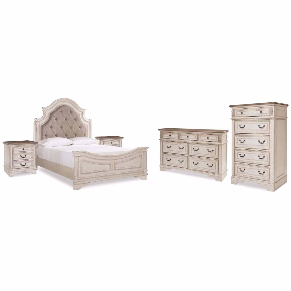 Realyn Queen Panel Bed, Dresser, Chest and 2 Nightstands - Image 2