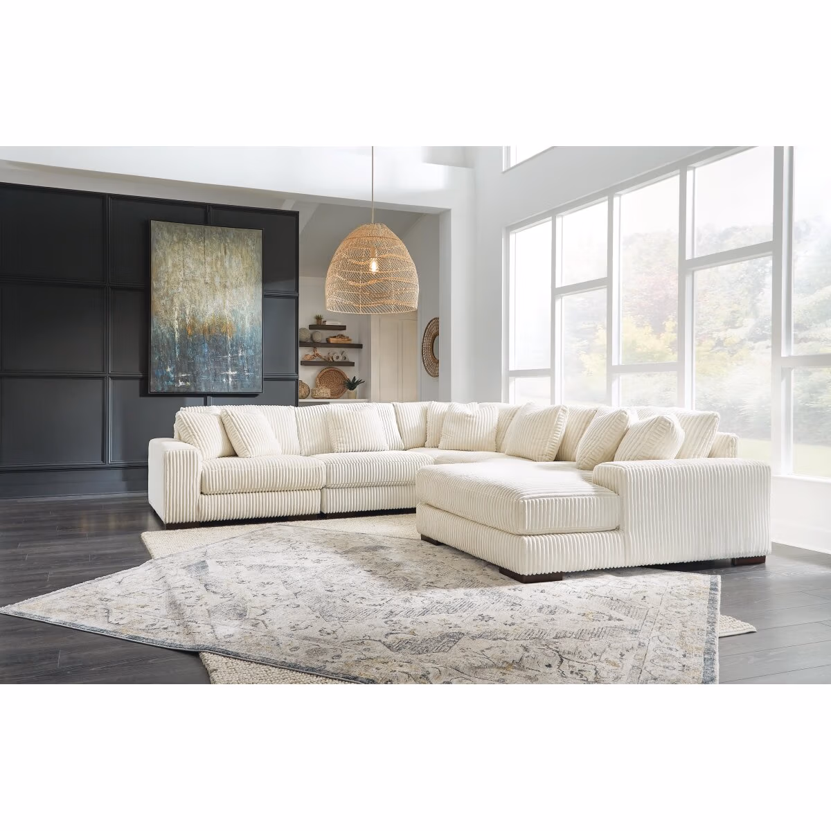 Lindyn 5-Piece Sectional with Chaise - Image 3