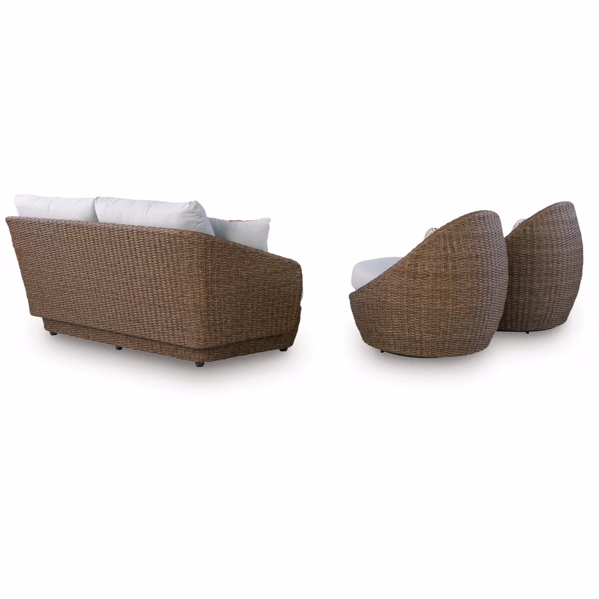 Double Point Outdoor Loveseat/2 Swivel Chairs (Set of 3) - Image 5