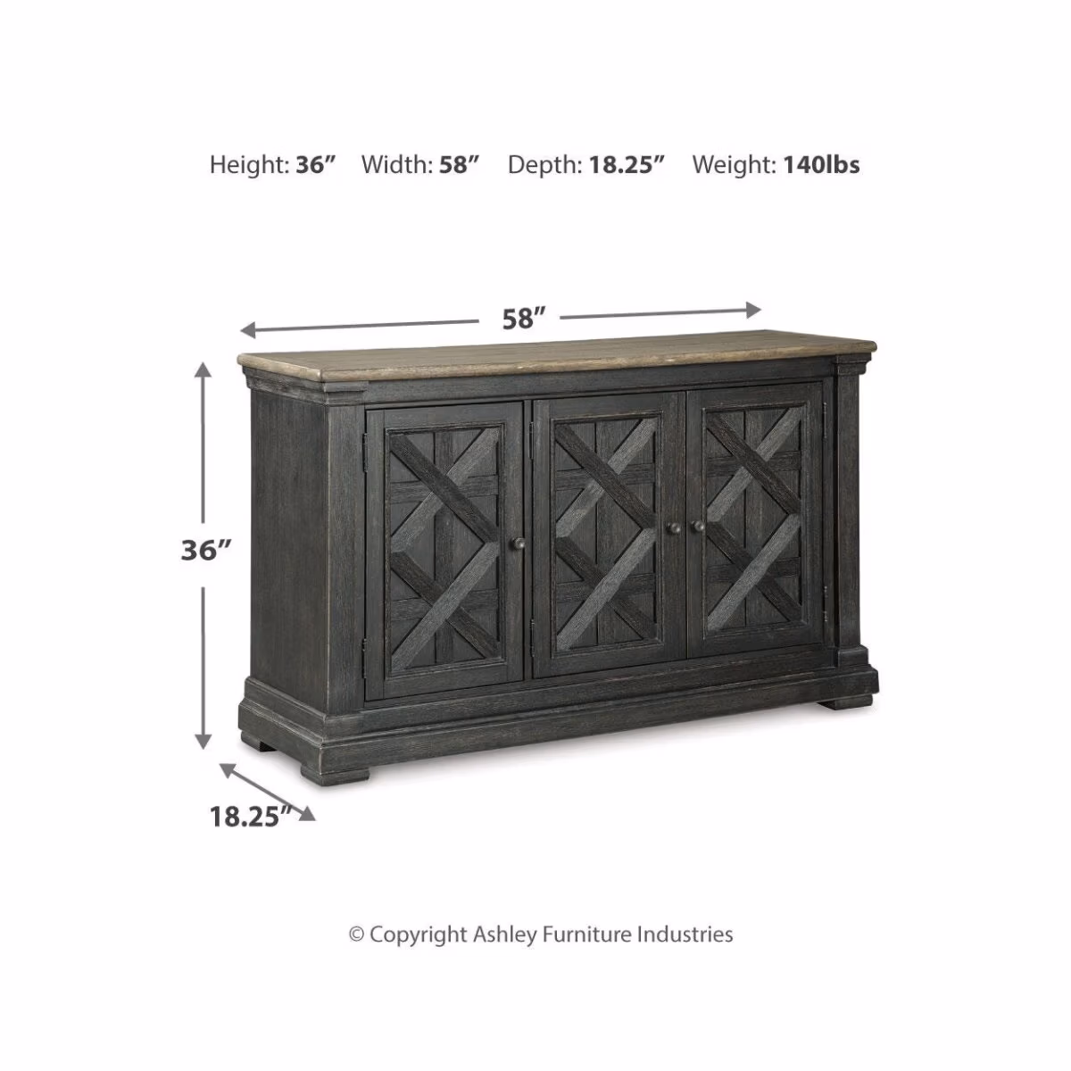 Tyler Creek Counter Height Dining Table and 4 Barstools with Server - Image 13