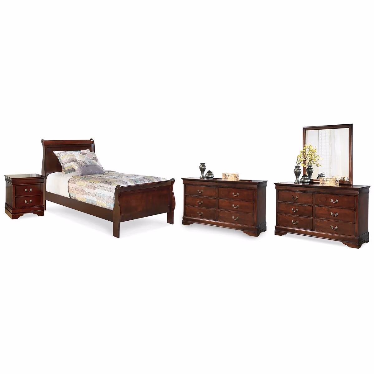 Alisdair Twin Sleigh Bed, 2 Dressers, Mirror and Nightstand - Image 2