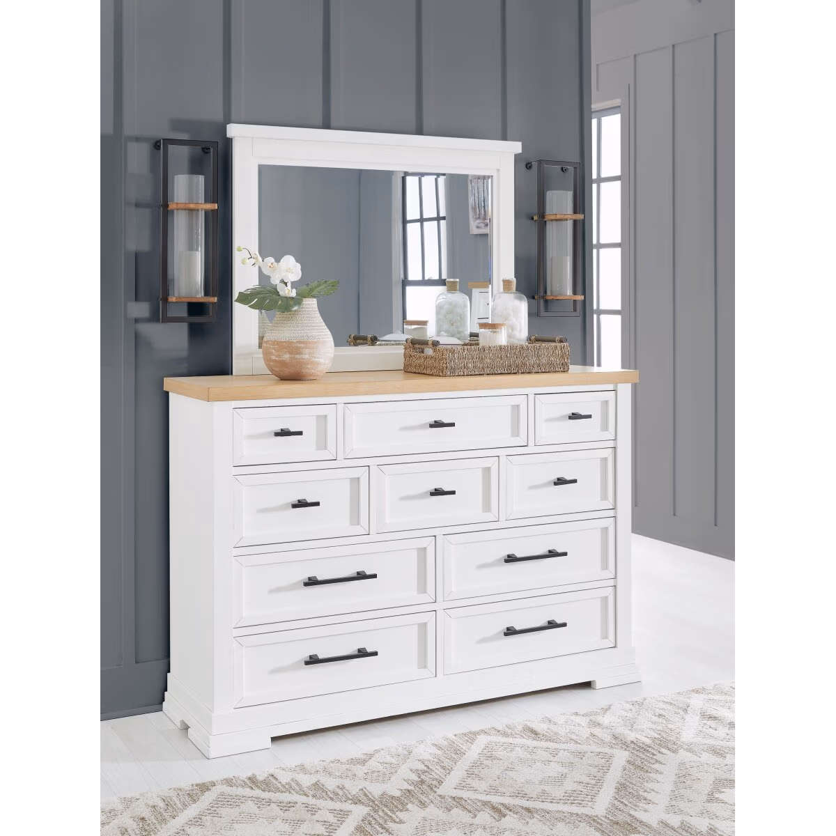 Ashbryn King Panel Storage Bed, Dresser, Mirror and Nightstand - Image 25