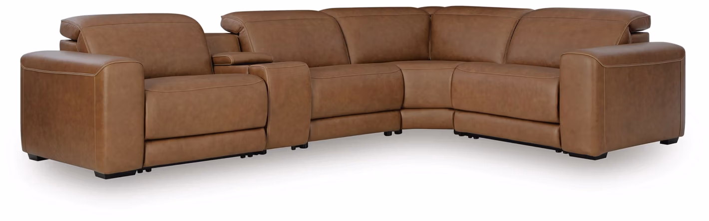 Magic Man 5-Piece Power Reclining Sectional with Console