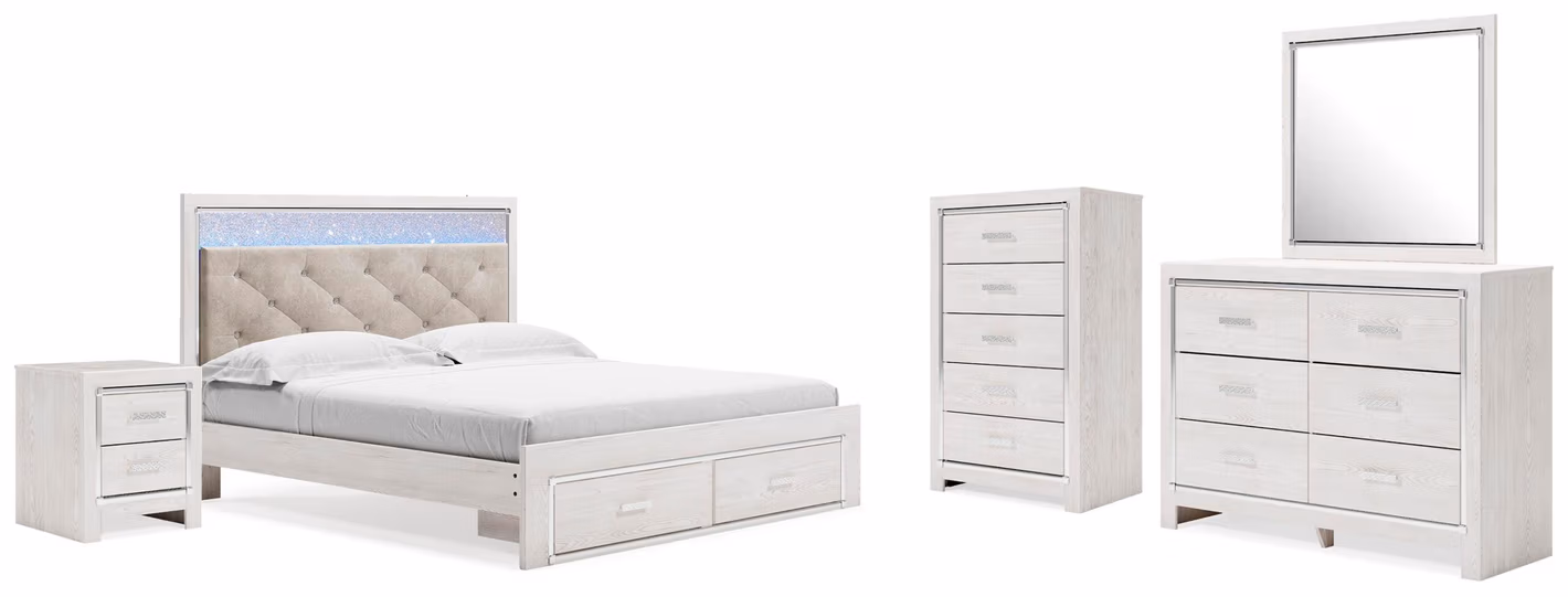 ccb5e0c83995e03b363f598ad52787ae Altyra King Upholstered Storage Bed, Dresser, Mirror, Chest, and Nightstand - Image 1