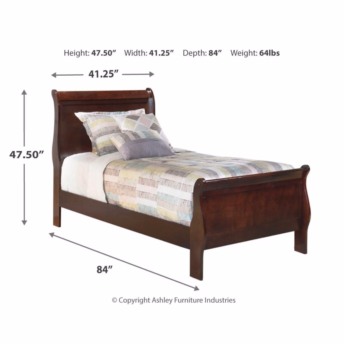 Alisdair Twin Sleigh Bed, Dresser, Mirror, Chest and Nightstand - Image 13
