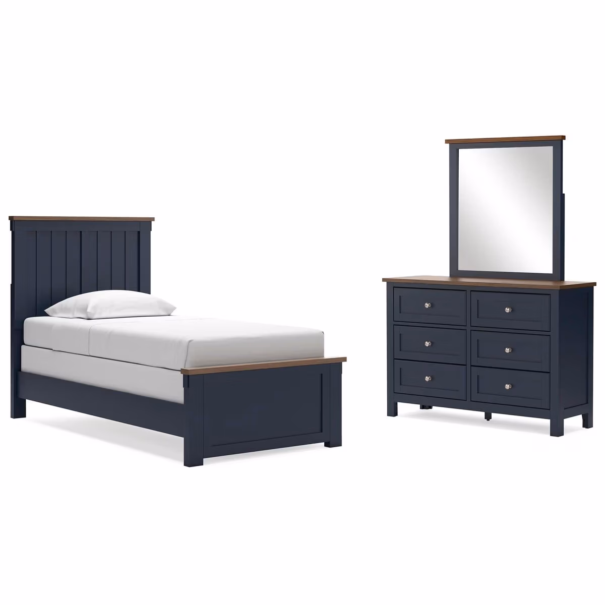 Landocken Twin Panel Bed, Dresser and Mirror - Image 2