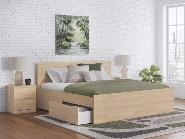 Onita Queen Panel Platform Bed with 1 Side Storage - Image 3