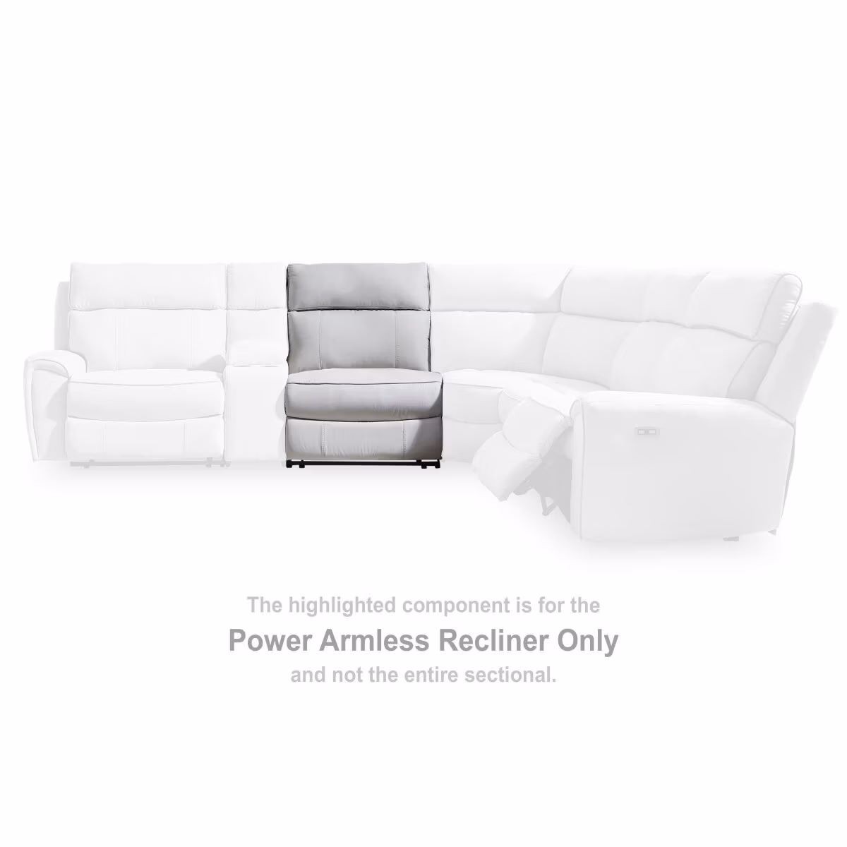 Social Pointe Power Armless Recliner - Image 3