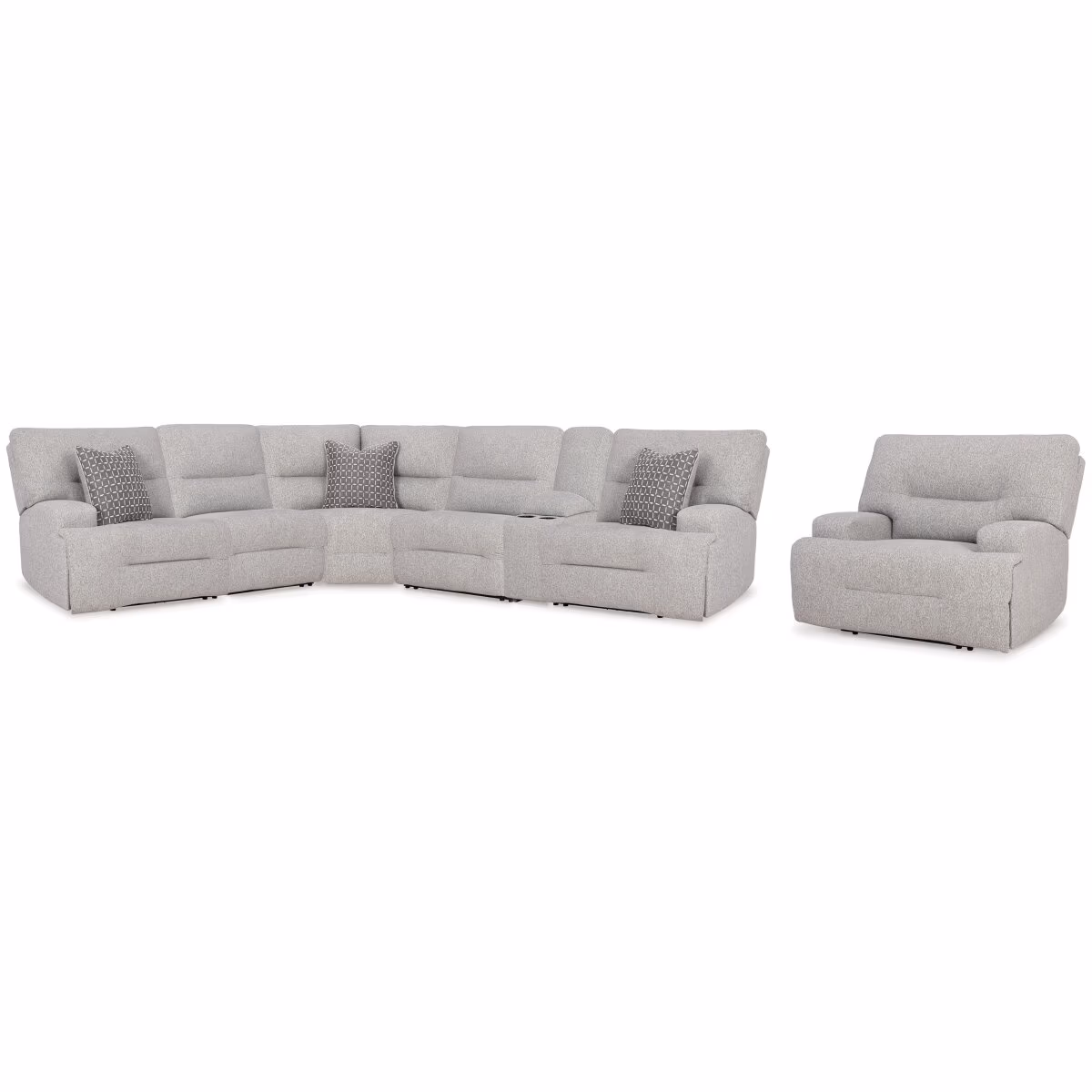 Acklen Place 6-Piece Power Reclining Sectional and Power Recliner - Image 2