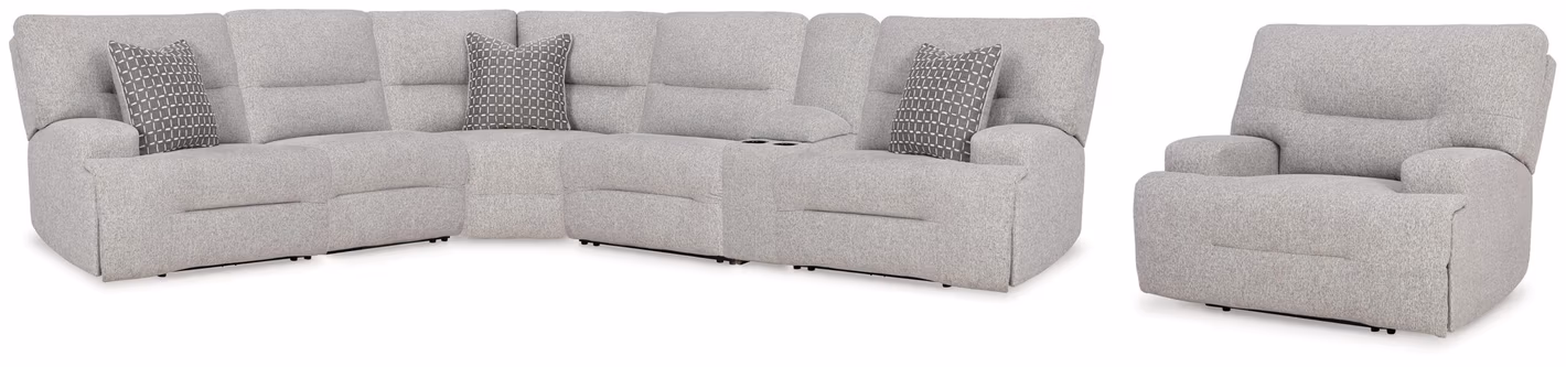 Acklen Place 6-Piece Power Reclining Sectional and Power Recliner