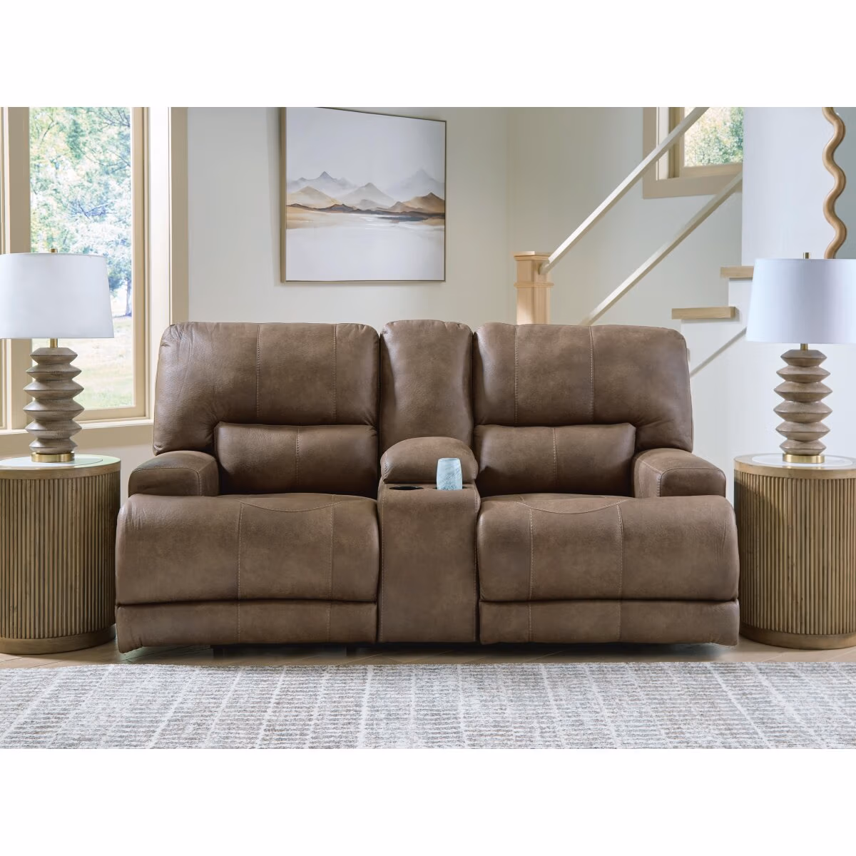 Beckley Place Power Reclining Loveseat with Console - Image 3