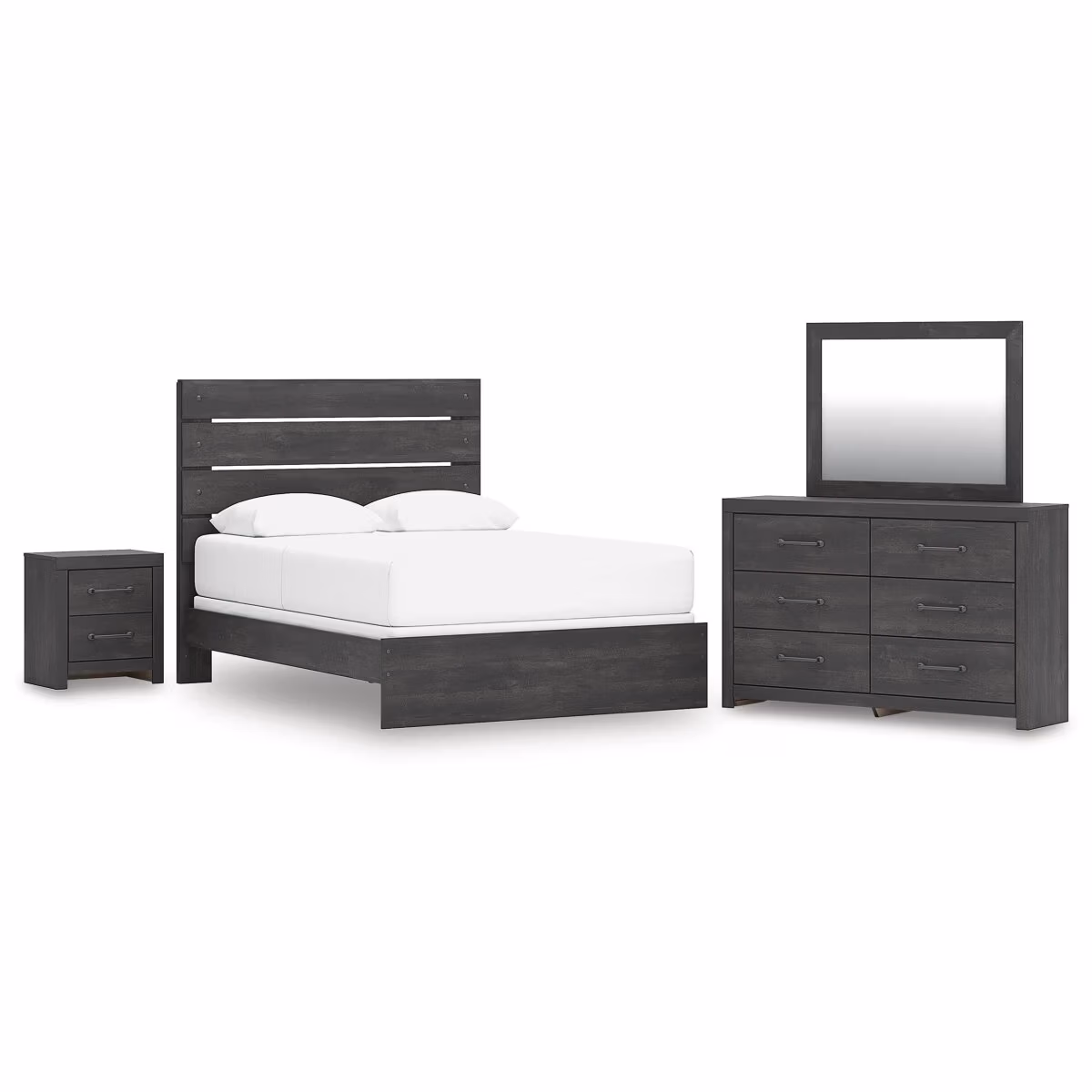 Hollivern Queen Panel Bed, Dresser, Mirror and Nightstand - Image 2