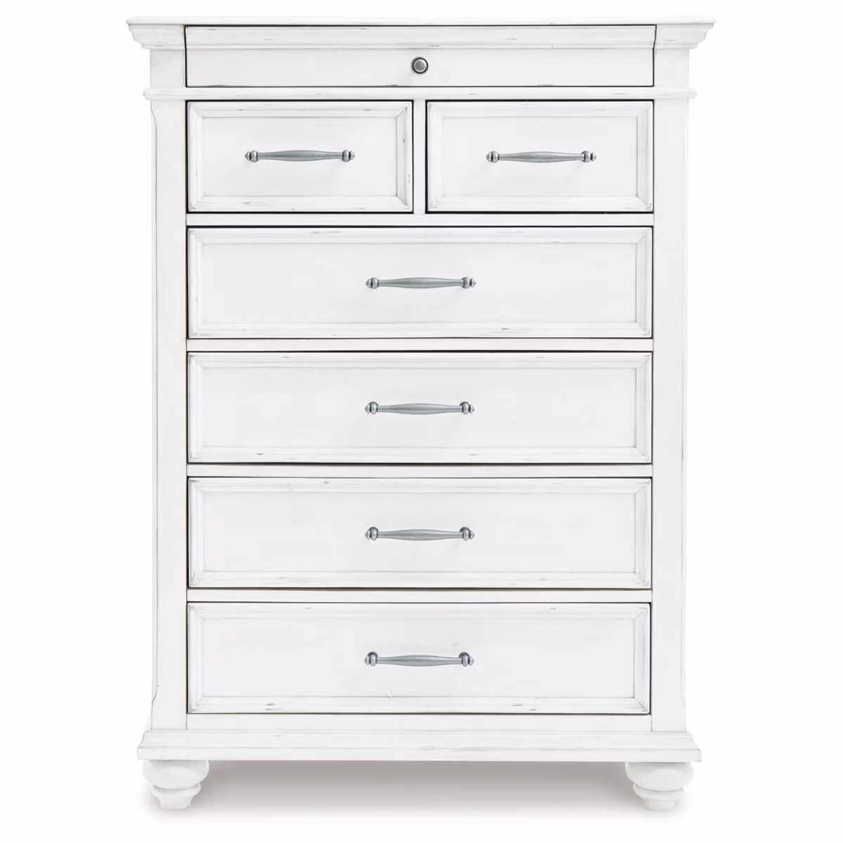 Kanwyn Cal King Upholstered Panel Bed, Dresser, Mirror and Chest - Image 9